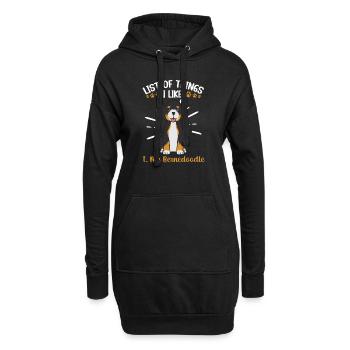Chien Bernedoodle - Sweat-shirt à capuche long Femme - noir - Devant
