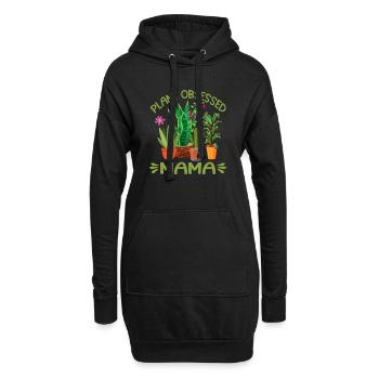 Plante Mère Mère Jardin Plantes Fleur - Sweat-shirt à capuche long Femme - noir - Devant