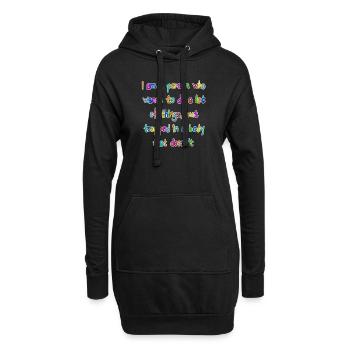 I am a person who wants to do a lot of things... - Hoodie Dress - black - Front