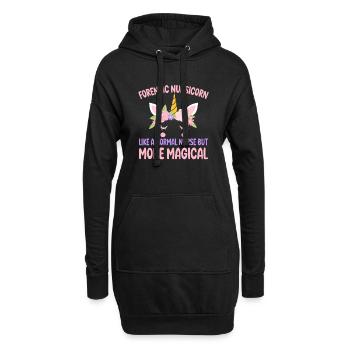 Nursicorn médico-légale comme une infirmière médico-légale normale - Sweat-shirt à capuche long Femme - noir - Devant