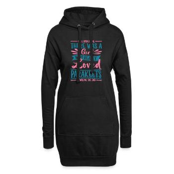 Une fille qui aimait vraiment les perruches perroquet propriétaire Bir - Sweat-shirt à capuche long Femme - noir - Devant