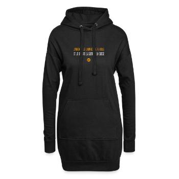 Ich erfinde den Segellaternenpfahl und erkläre dort.. - Hoodie-Kleid - Schwarz - Vorne