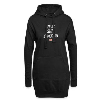 Jeux, Set et Match. Pour un tennisman vainqueur - Sweat-shirt à capuche long Femme - noir - Devant