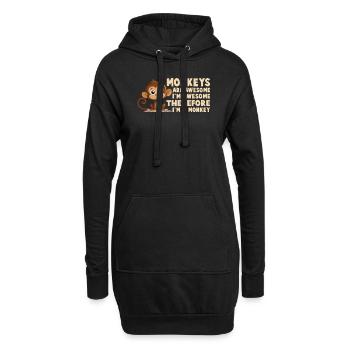 Les singes sont géniaux - Sweat-shirt à capuche long Femme - noir - Devant