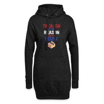 La trahison est la raison du raid du FBI de Seizin - Sweat-shirt à capuche long Femme - noir - Devant