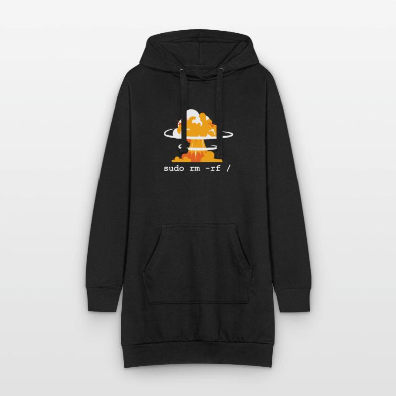 Linux Funny Linux Command Sudo RM RF for Men Hoodie Dress