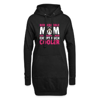 Bernedoodle Dog - Hoodie Dress - black - Front