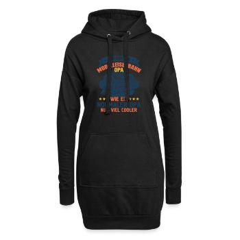 Eisenbahn Modelleisenbahn Dampflok Beruf - Hoodie-Kleid - Schwarz - Vorne