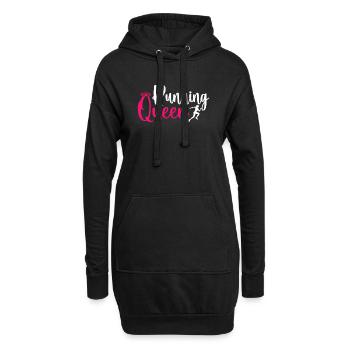 Coureur Filles Course Cross Country Piste Marathon - Sweat-shirt à capuche long Femme - noir - Devant