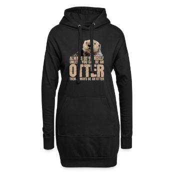 Otter - Hoodie-Kleid - Schwarz - Vorne