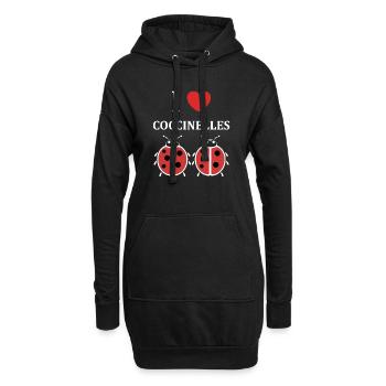 Citation Humour Petite coccinelle - Sweat-shirt à capuche long Femme - noir - Devant