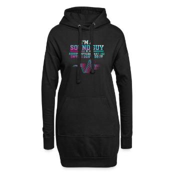 Le gars du son n’est pas un magicien - Sweat-shirt à capuche long Femme - noir - Devant