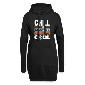 Technicien expert CVC - Sweat-shirt à capuche long Femme - noir - Devant