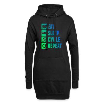Cyclisme sur route Cyclisme sur route Vélo de route - Sweat-shirt à capuche long Femme - noir - Devant