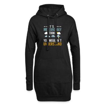 Meteorologe Wetter Meteorologie - Hoodie-Kleid - Schwarz - Vorne