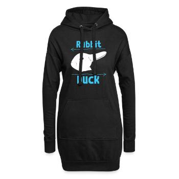 Wittgensteins Hasen-Enten-Illusion - Hoodie-Kleid - Schwarz - Vorne