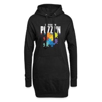 Tous les jours je suis Puzzl’n Piece Jigsaw Puzzle - Sweat-shirt à capuche long Femme - noir - Devant