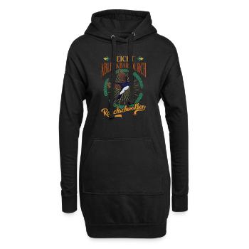 Facilement distrait par les hirondelles rustiques - Sweat-shirt à capuche long Femme - noir - Devant
