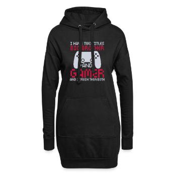 Big Brother Video Gamer New Brother Gaming - Sweat-shirt à capuche long Femme - noir - Devant