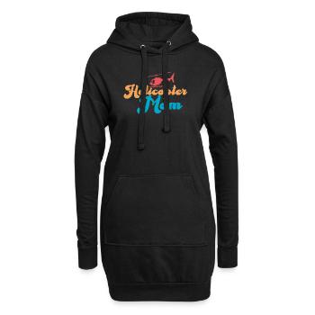 Helikopter Eltern Lustige Helikoptermutter - Hoodie-Kleid - Schwarz - Vorne