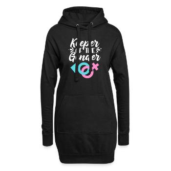 Annonce de bébé sexe révéler bébé gardien de fête - Sweat-shirt à capuche long Femme - noir - Devant