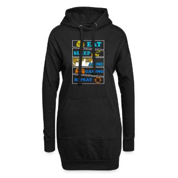 Anime Gaming Otaku Manga Kawaii Japan - Hoodie-Kleid - Schwarz - Vorne