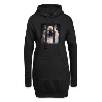 Birman Cat Birma Katze - Hoodie-Kleid - Schwarz - Vorne