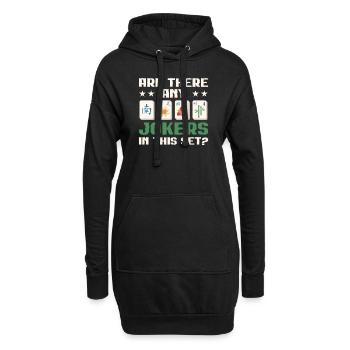 Mahjong-Spieler Mahjong wo sind die Joker Chinesen - Hoodie-Kleid - Schwarz - Vorne