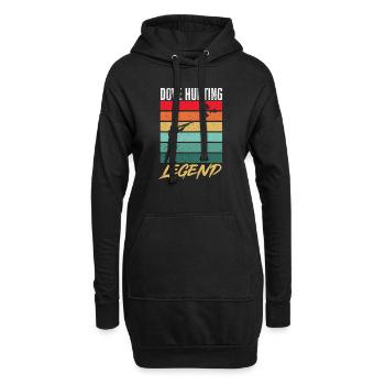 Taubenjäger Taubenjagd Tauben - Hoodie-Kleid - Schwarz - Vorne