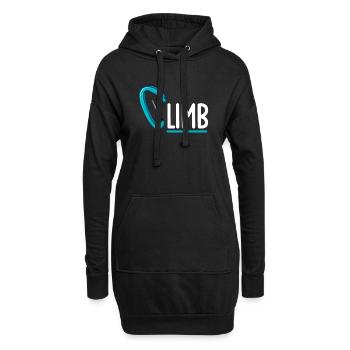 Klettern Mountain Boulder Climble Climber - Hoodie-Kleid - Schwarz - Vorne