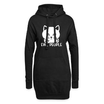 Ew People Cat Lustige Vintage Anti -soziale - Hoodie-Kleid - Schwarz - Vorne