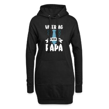 Vater Vatertag Papa - Hoodie-Kleid - Schwarz - Vorne