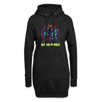 Tyrannosaurus Rex Wortspiel Shirt - Karate T-Rex T-Shirt - Hoodie-Kleid - Schwarz - Vorne