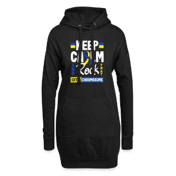 Love Doesn't Count Chromosomes Down Syndrome - Hoodie-Kleid - Schwarz - Vorne