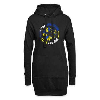 Love Doesn't Count Chromosomes Down Syndrome - Hoodie-Kleid - Schwarz - Vorne