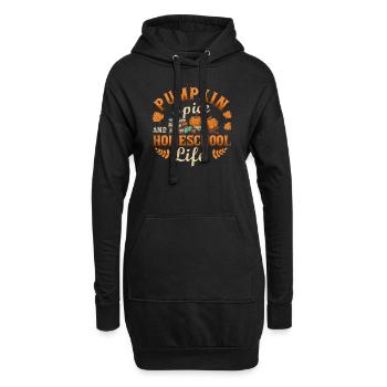 Épices à la citrouille et vie à la maison - Sweat-shirt à capuche long Femme - noir - Devant