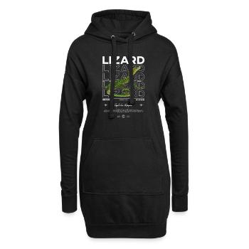 Moniteur d’arbre vert Streetwear gardien de lézard - Sweat-shirt à capuche long Femme - noir - Devant
