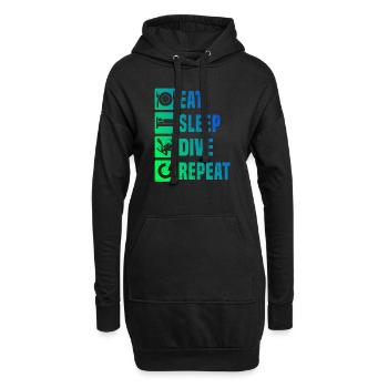 Plongée Plongeur Scuba Diver Hommes Plongée Libre - Sweat-shirt à capuche long Femme - noir - Devant