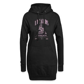 Leopard Gecko Modern Reptile Keeper Streetwear - Hoodie-Kleid - Schwarz - Vorne