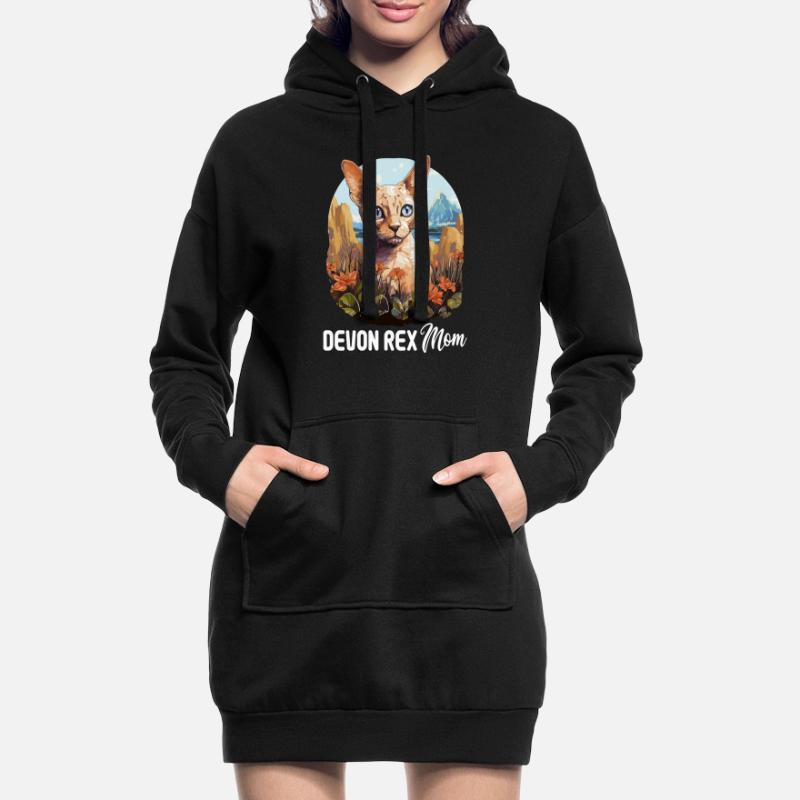 Devon Rex Kätzchen Devon Rex Katze Hoodie-Kleid