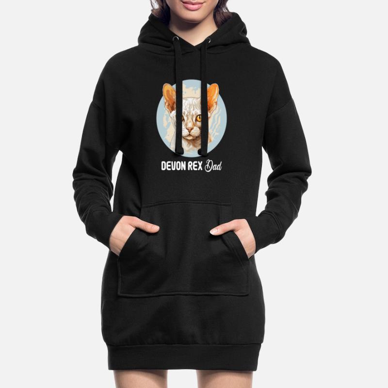Chaton Devon Rex Chat Devon Rex Sweat-shirt à capuche long Femme