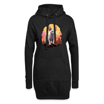 Devon Rex Kitten Devon Rex Cat - Hoodie Dress - black - Front