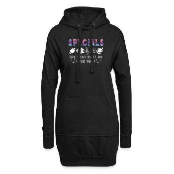 Spéciaux La meilleure partie de la journée - Sweat-shirt à capuche long Femme - noir - Devant