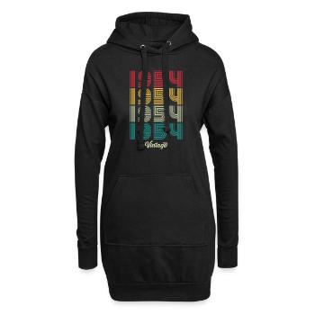 70 ans vintage 1954 édition limitée 70ème - Sweat-shirt à capuche long Femme - noir - Devant