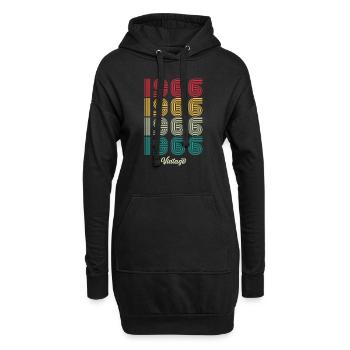 58 Jahre alter Jahrgang 1966 Limitierte Auflage 58. - Hoodie-Kleid - Schwarz - Vorne