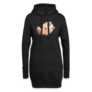 Chat de l’Himalaya Colourpoint Katze - Sweat-shirt à capuche long Femme - noir - Devant