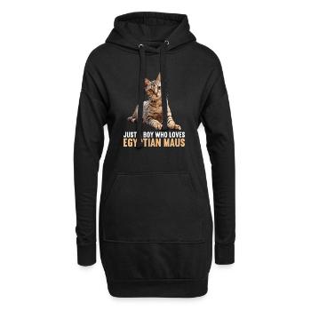Egyptian Mau Kätzchen Katze Ägyptische Mau - Hoodie-Kleid - Schwarz - Vorne