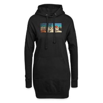 Explorez les montagnes des parcs nationaux de l’Utah - Sweat-shirt à capuche long Femme - noir - Devant