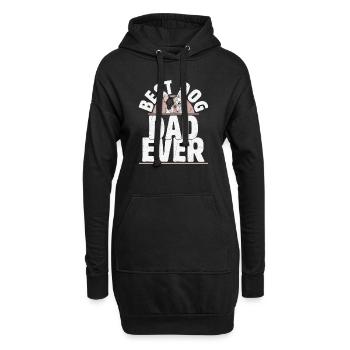Best Dog Dad Ever Frenchie French Bulldog - Hoodie-Kleid - Schwarz - Vorne