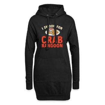 Krabben Rangoon Crab Rangoon - Hoodie-Kleid - Schwarz - Vorne